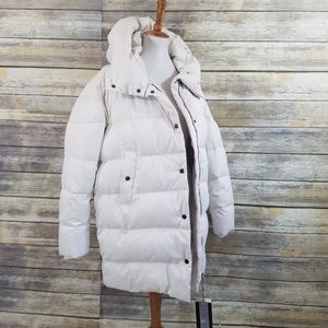zara high collar puffer jacket
